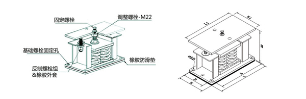 发电机配套ZTF弹簧减震器 ZTF可调式弹簧减震器,上海ZTF可调式弹簧减震器,淞江ZTF可调式弹簧减震器